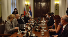 30 March 2021  National Assembly Speaker Ivica Dacic in meeting with the Minister of Foreign Affairs of the Czech Republic Tomas Petricek